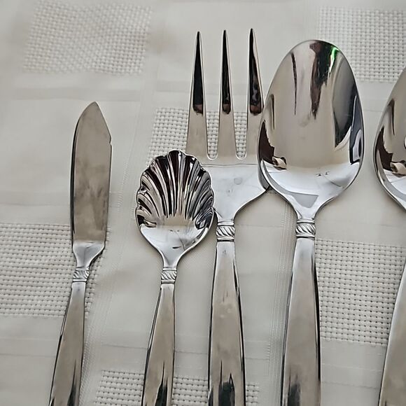 Onieda 5 Pieces Stainless Steel Serving Set 18/10 Silver - Picture 14 of 16